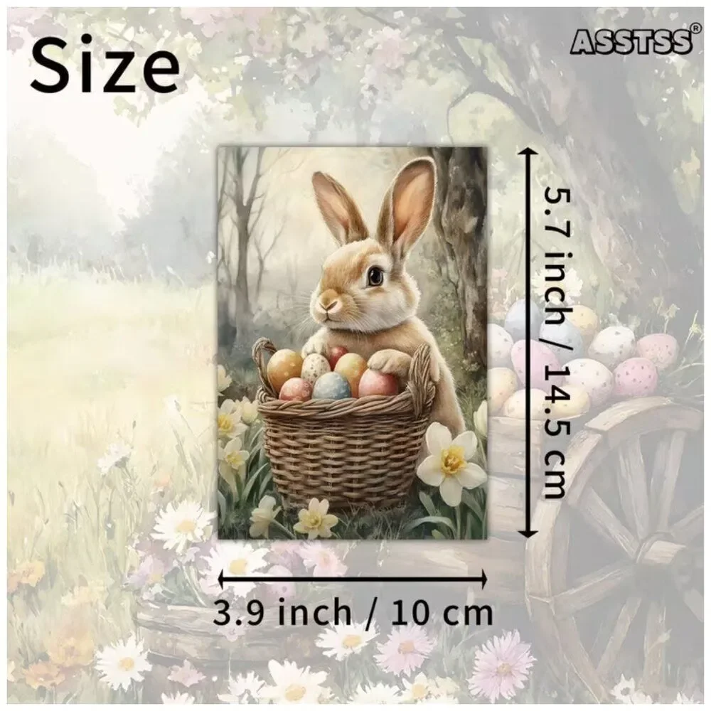 NWT 20pc Vintage Easter Bunny Postcard Set Victorian Scrapbook Journal Wall Art